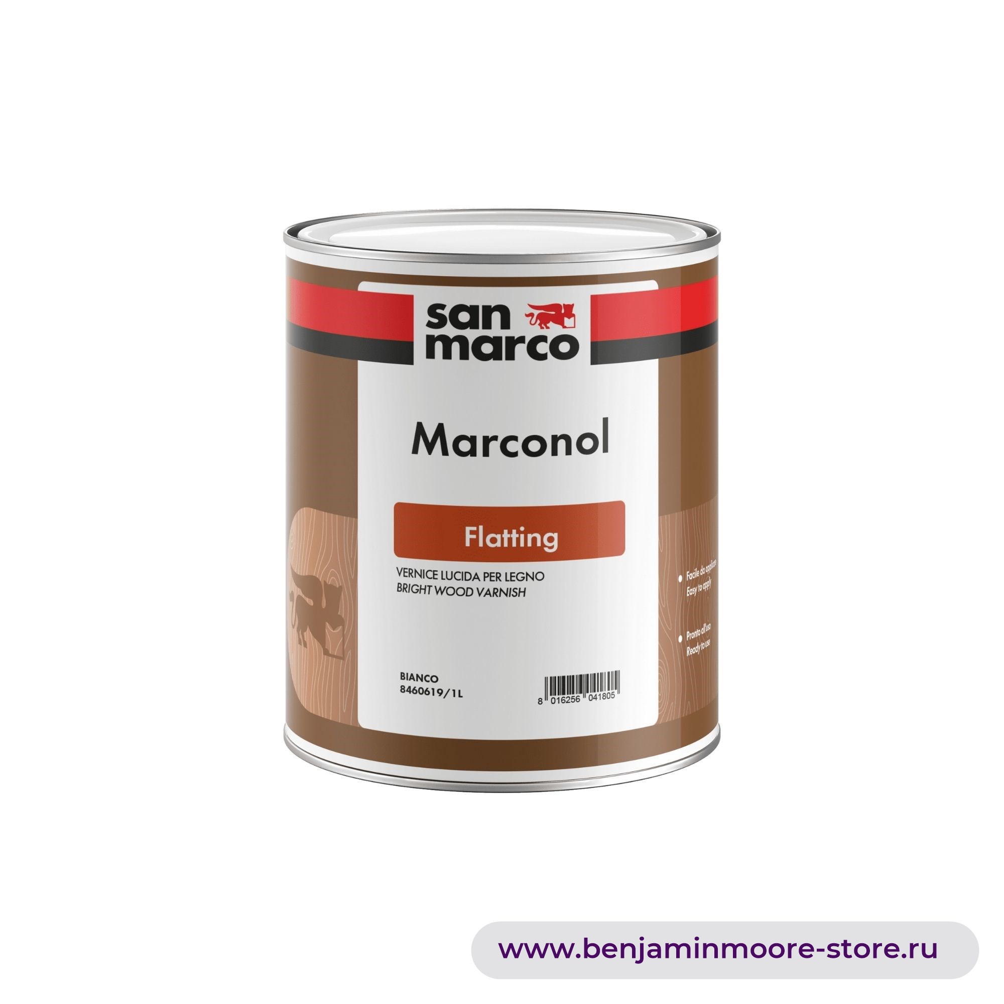 San Marco Marconol Flatting глянцевая краска на основе синтетических масел для дерева — фото | www.benjaminmoore-store.ru