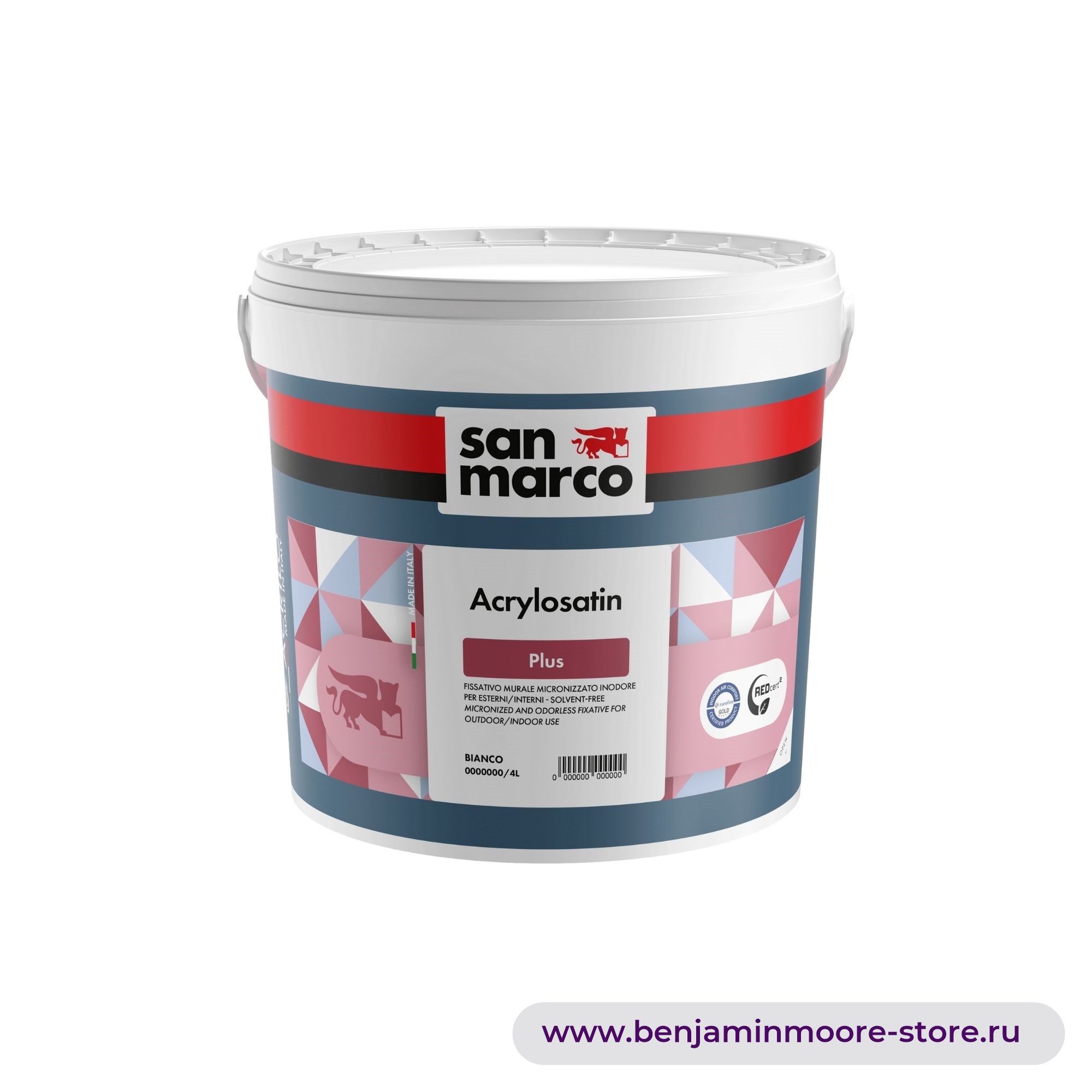 San Marco Acrylosatin Plus акриловая краска с сатиновым эффектом - высокая выравнивающая способность - без лос — фото | www.benjaminmoore-store.ru