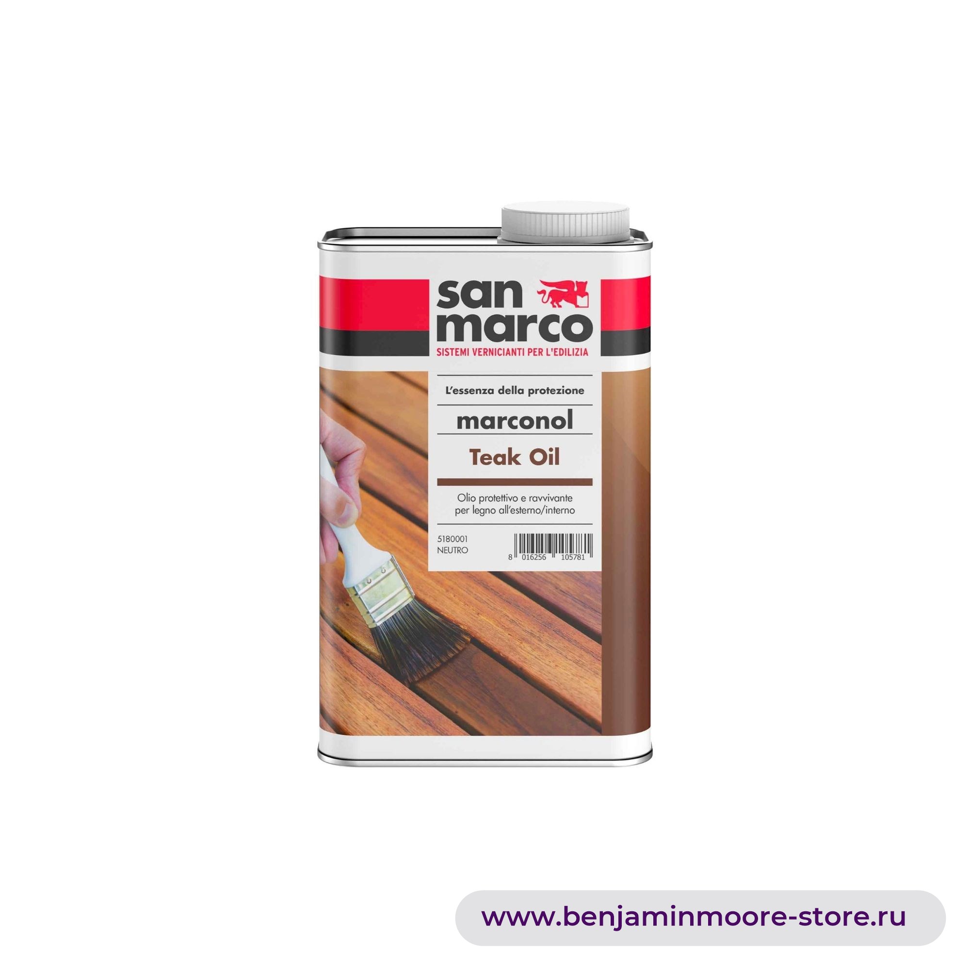 San Marco Marconol Teak Oil защитное и восстанавливающее масло для дерева для наружных/внутренних работ — фото | www.benjaminmoore-store.ru