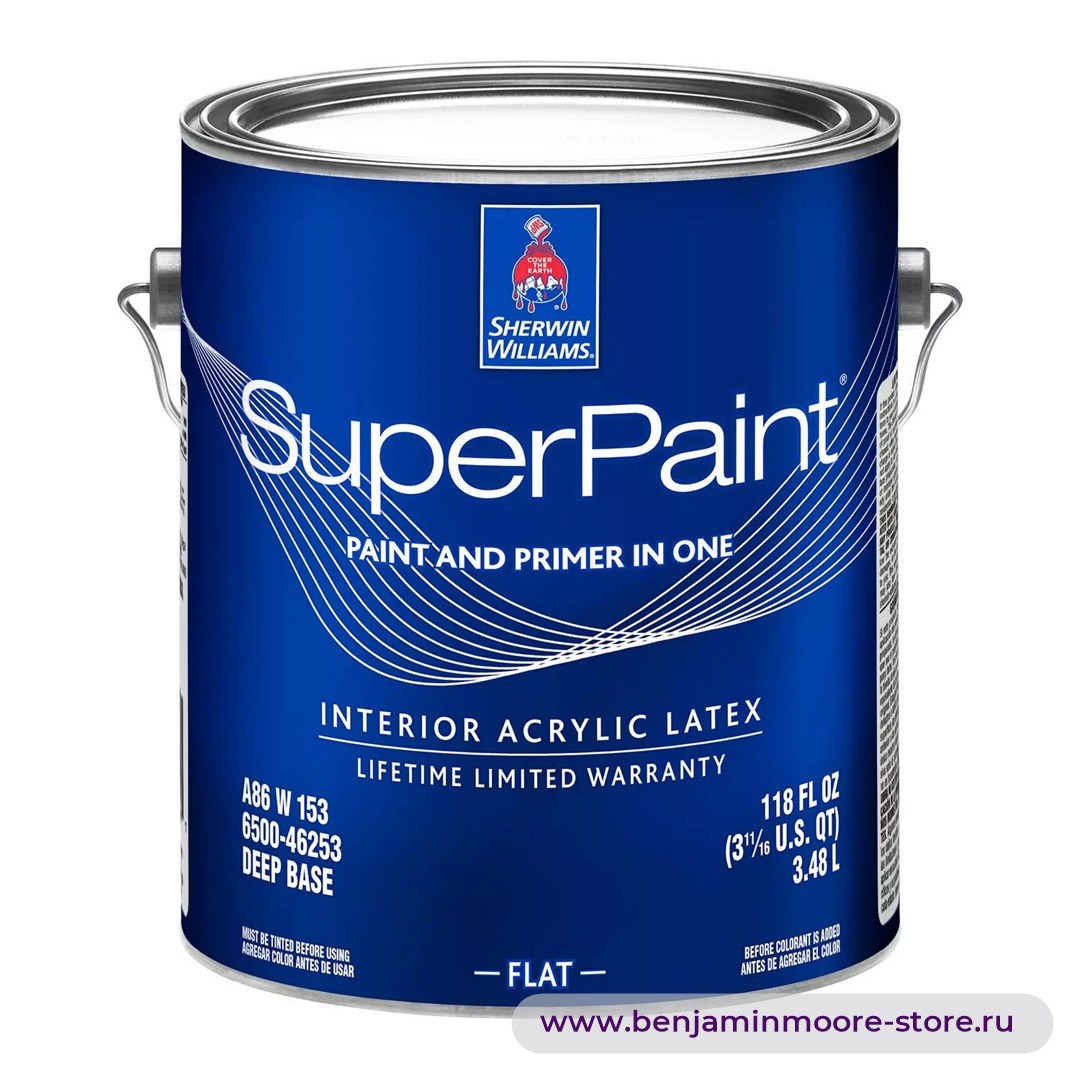 Краска Sherwin Williams SuperPaint Interior Latex Flat / Шервин Вильямс СуперПэйнт Латексная матовая — фото | www.benjaminmoore-store.ru