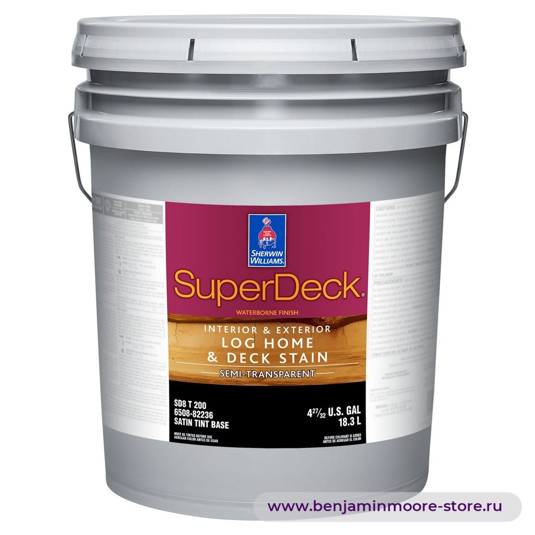 Sherwin-Williams SuperDeck® Log Home & Deck Satin пропитка для внутренних и наружных работ — фото | www.benjaminmoore-store.ru
