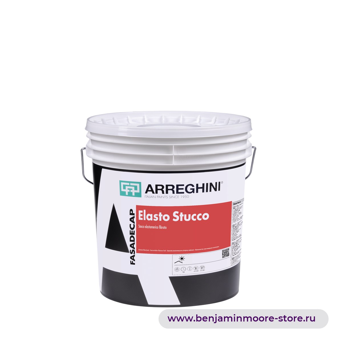 Arreghini Elasto Stucco волокнистая эластомерная штукатурка — фото | www.benjaminmoore-store.ru