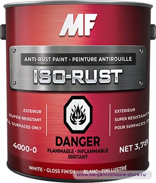 MF Paints Iso-Rust 4000 эмаль для внутренних и наружных работ — фото | www.benjaminmoore-store.ru