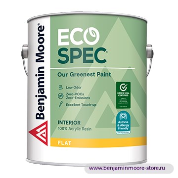 Benjamin Moore W373 Eco Spec® Flat глубокоматовая краска для внутренних работ — фото | www.benjaminmoore-store.ru
