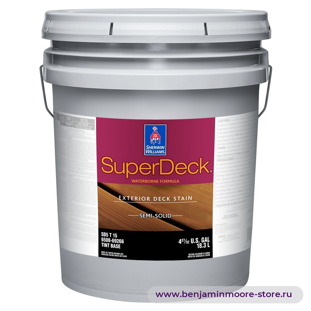 Sherwin-Williams SuperDeck® Waterborne Semi-Solid пропитка для наружных работ — фото | www.benjaminmoore-store.ru