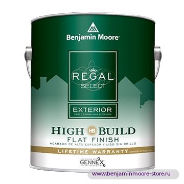 Benjamin Moore N400 Regal® Select Exterior High Build Flat глубокоматовая краска для наружных работ — фото | www.benjaminmoore-store.ru