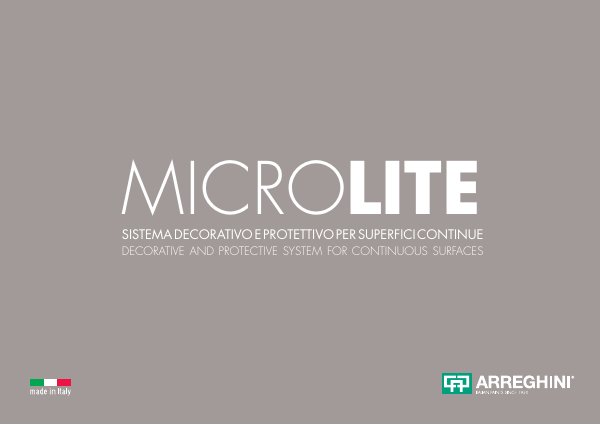 Microlite — микроцемент — брошюра Arreghini