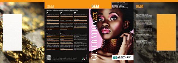 Цветовая карта Gem — брошюра Arreghini