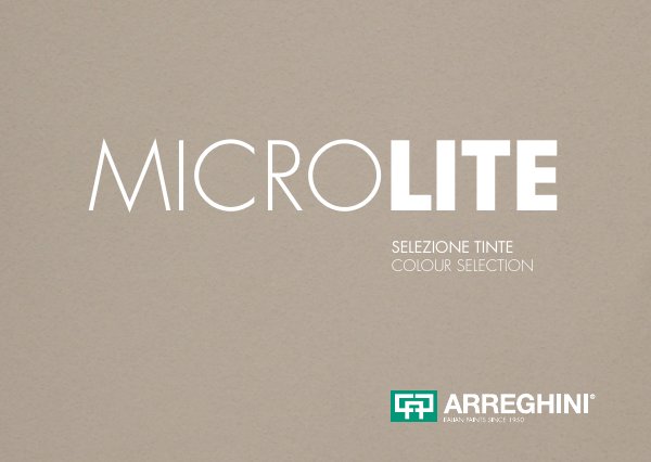 Цветовая карта Microlite — брошюра Arreghini