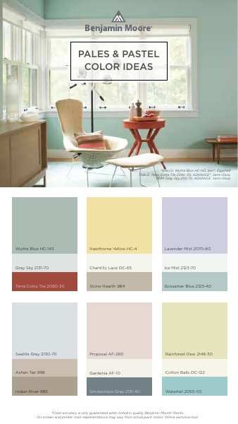 Pale & Pastels — брошюра Benjamin Moore