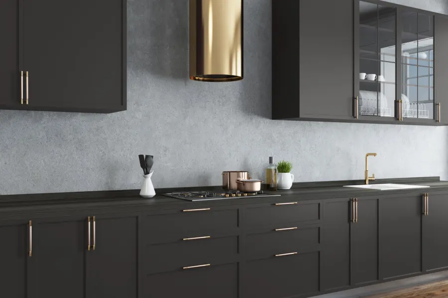 Кухонные фасады в цвете Black Bean DE6385 Dunn-Edwards