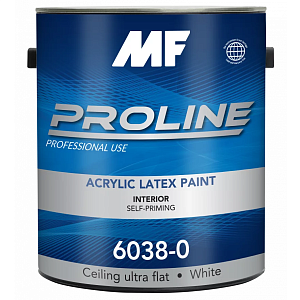 Краска MF 6038 Proline Blue Cамовыравнивающаяся краска для стен и потолков в цвете OC-136 Celery Salt
