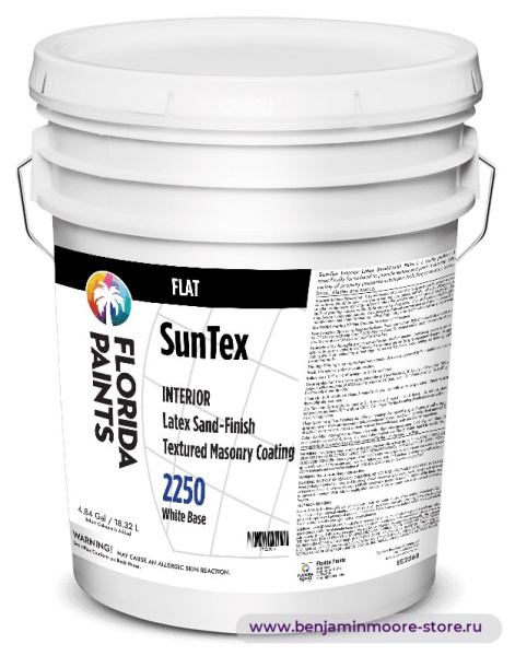Florida Paints SunTex Sand Finish 2250 краска для внутренних работ — фото | www.benjaminmoore-store.ru