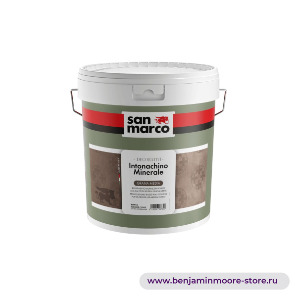 San Marco Intonachino Minerale Grana Media настенное минеральное покрытие для внутренних и внешних работ — фото | www.benjaminmoore-store.ru