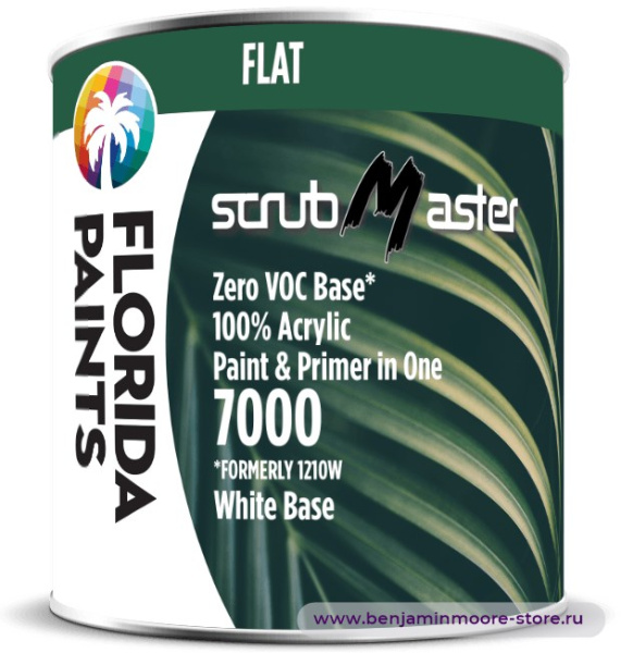 Florida Paints ScrubMaster Zero VOC Flat 7000 глубокоматовая краска для внутренних работ — фото | www.benjaminmoore-store.ru