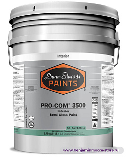 Dunn-Edwards PRO-COM® 3500 Semi-Gloss PC3550 полуглянцевая краска для внутренних работ