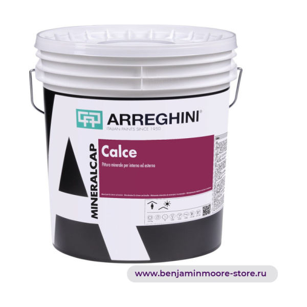 Arreghini Calce минеральная краска для внутренних и внешних работ — фото | www.benjaminmoore-store.ru