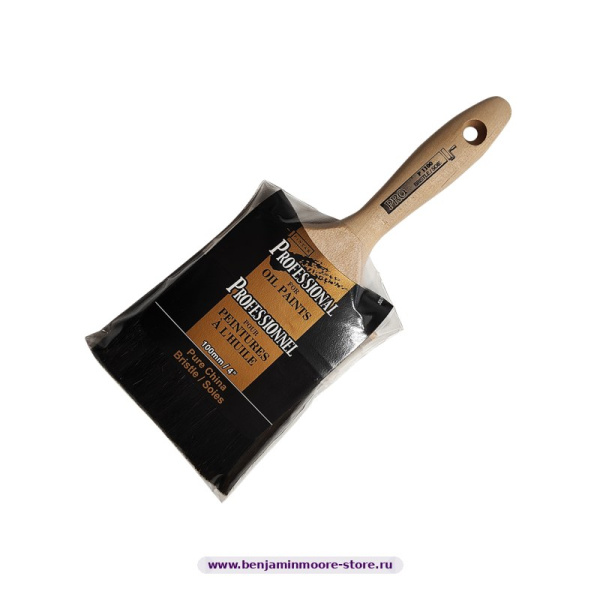 Малярная кисть Pintar P1100 натуральная щетина, 100 мм, ворс 89 мм — фото | www.benjaminmoore-store.ru