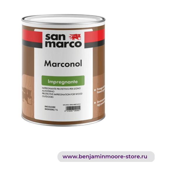 San Marco Marconol Impregnante защитная цветная пропитка для деревянных наружных конструкций — фото | www.benjaminmoore-store.ru
