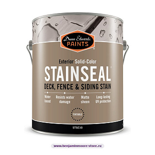 Dunn-Edwards Solid-Color Exterior Deck, Fence & Siding Stain STSE10 кроющая пропитка для террас, заборов и сайдинга