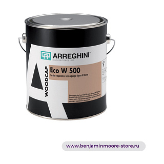 Краска Arreghini Eco W 500 Satin / Аррегини прозрачная краска на водной основе для дерева для внутреннего нанесения