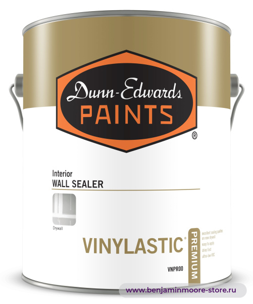 Грунтовка Dunn-Edwards VINYLASTIC® Premium VNPR00 / Данн-Эдвардс Винайластик Премиум грунт-герметик для гипсокартона с нулевым содержанием ЛОС, для внутренних работ — фото | www.benjaminmoore-store.ru