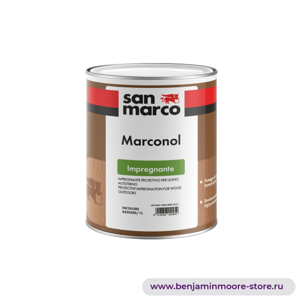 San Marco Marconol Impregnante защитная цветная пропитка для деревянных наружных конструкций — фото | www.benjaminmoore-store.ru