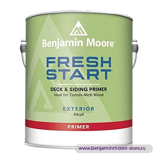 Грунтовка Benjamin Moore 0094 Fresh Start® Deck & Siding Primer / Бенджамин Мур Фреш Старт Дек энд Сайдинг Праймер грунт для террас и сайдинга, для наружных работ