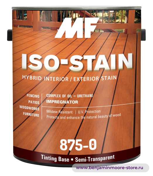 Пропитка MF 875 Iso-Stain Лессирующая пропитка для дерева — фото | www.benjaminmoore-store.ru