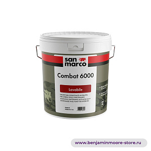 San Marco Combat 6000 краска на водной основе моющаяся матовая с защитой от плесени для внутренних работ - выравнивающая способность - быстрое высыхание в цвете OC-136 Celery Salt