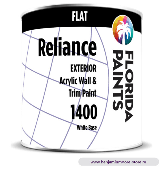 Florida Paints Reliance Exterior Flat 1400 глубокоматовая краска для наружных работ — фото | www.benjaminmoore-store.ru