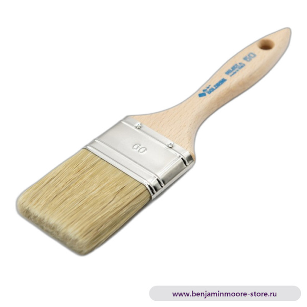 Кисть профессиональная из натуральной щетины Boldrini, 60х15 мм — фото | www.benjaminmoore-store.ru