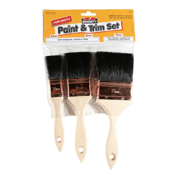 Набор кистей Bennett Master BR-3 (30, 50, 75 мм), натуральная щетина — фото | www.benjaminmoore-store.ru