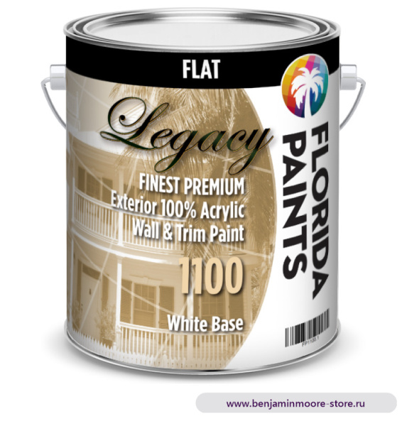 Florida Paints Legacy Exterior Satin 1120 атласная краска для наружных работ — фото | www.benjaminmoore-store.ru