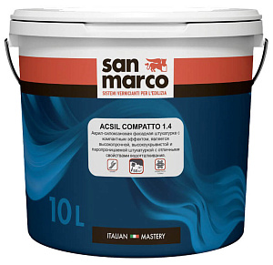 San Marco Acsil Compatto 1,4 силоксановая фасадная штукатурка с кварцевым наполнителем в цвете 2023-20 Baby Chick