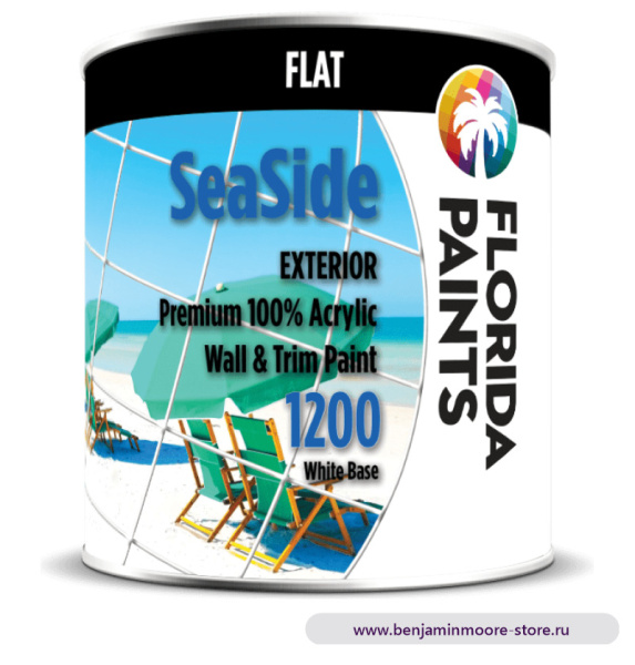 Florida Paints Seaside Exterior Flat 1200 глубокоматовая краска для наружных работ — фото | www.benjaminmoore-store.ru