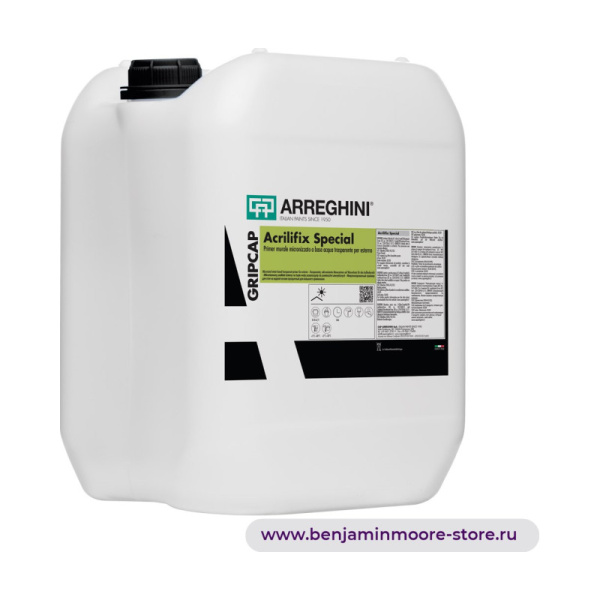 Грунтовка Arreghini Acrilifix Special / Аррегини Акрилификс Спешиал микронизированная прозрачная грунтовка для наружных работ — фото | www.benjaminmoore-store.ru