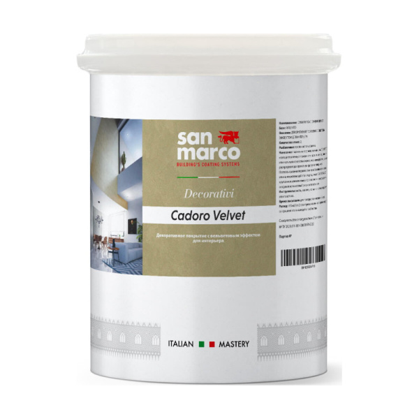 San Marco Cadoro Velvet декоративное покрытие — матовый шелк с текстурой вельвета — фото | www.benjaminmoore-store.ru