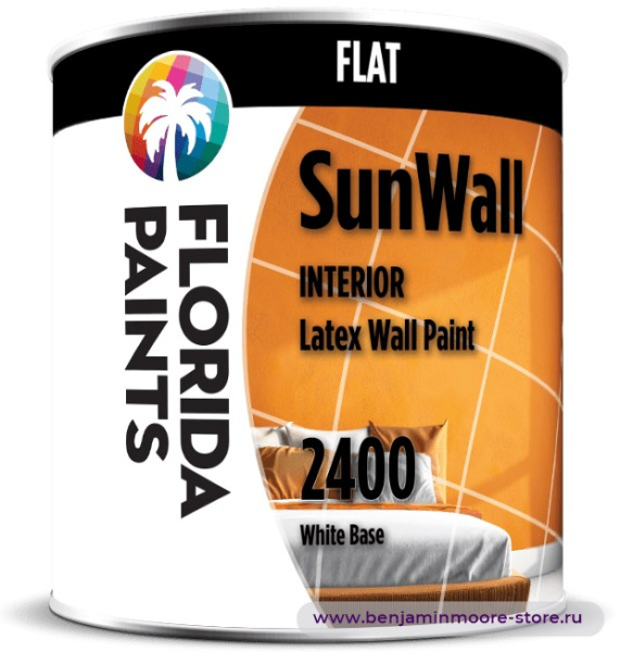 Florida Paints SunWall Interior Flat 2400 глубокоматовая краска для внутренних работ — фото | www.benjaminmoore-store.ru