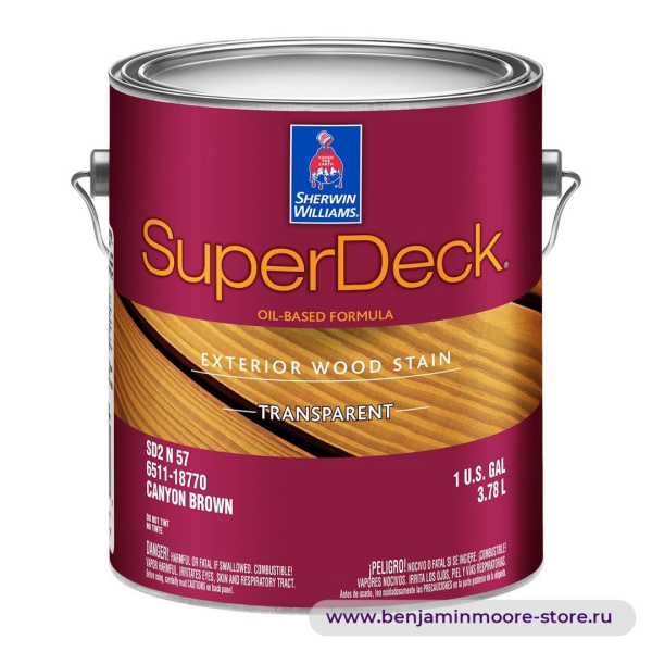 Sherwin-Williams SuperDeck® Oil-Based Transparent пропитка для наружных работ — фото | www.benjaminmoore-store.ru
