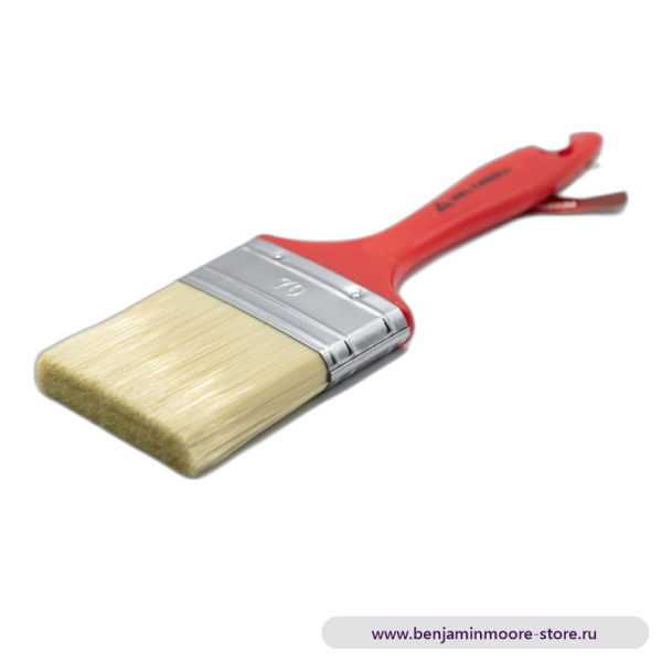 Кисть со светлой щетиной, красная ручка, DeltaRoll, 70х16 мм — фото | www.benjaminmoore-store.ru