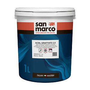 San Marco Acsil Graffiato 2,0 силоксановая фасадная штукатурка «короед» в цвете 309 Ambiance