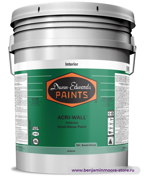 Dunn-Edwards ACRI-WALL® Semi-Gloss ACWL50 полуглянцевая краска для внутренних работ — фото | www.benjaminmoore-store.ru