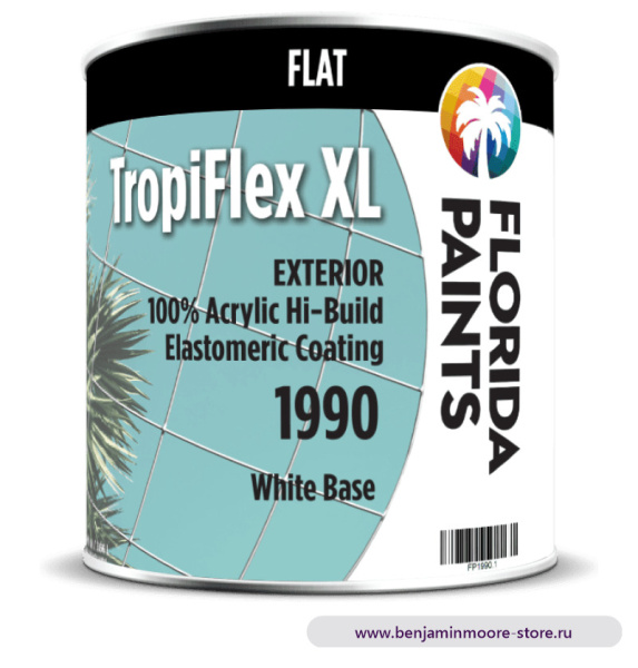 Florida Paints TropiFlex XL Flat 1990 глубокоматовая краска для наружных работ — фото | www.benjaminmoore-store.ru