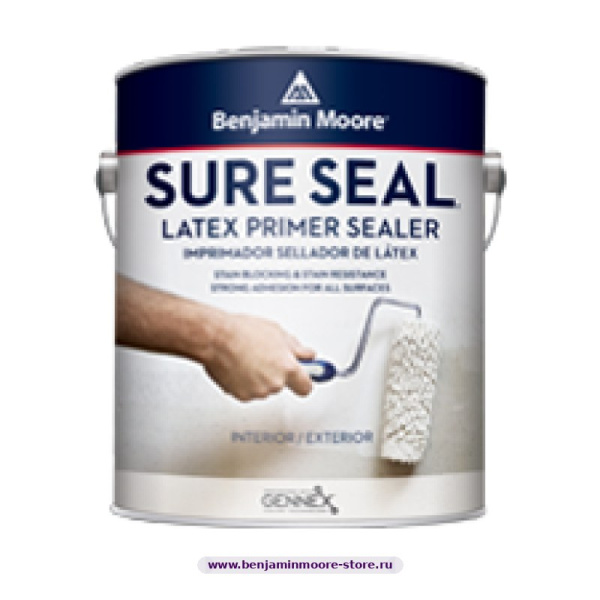 Benjamin Moore 027 SURE SEAL® Latex Primer Sealer (027) Универсальная  высокоукрывистая грунтовка — фото | www.benjaminmoore-store.ru