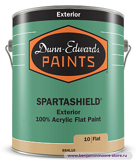 Dunn-Edwards SPARTASHIELD® Flat SSHL10 глубокоматовая краска для наружных работ