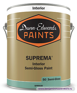 Dunn-Edwards SUPREMA® Semi-Gloss SPMA50 полуглянцевая краска для внутренних работ