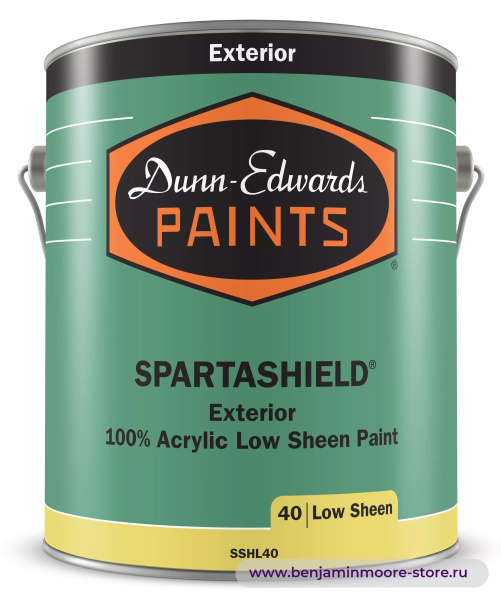 Dunn-Edwards SPARTASHIELD® Satin/Low Sheen SSHL40 атласная краска для наружных работ — фото | www.benjaminmoore-store.ru