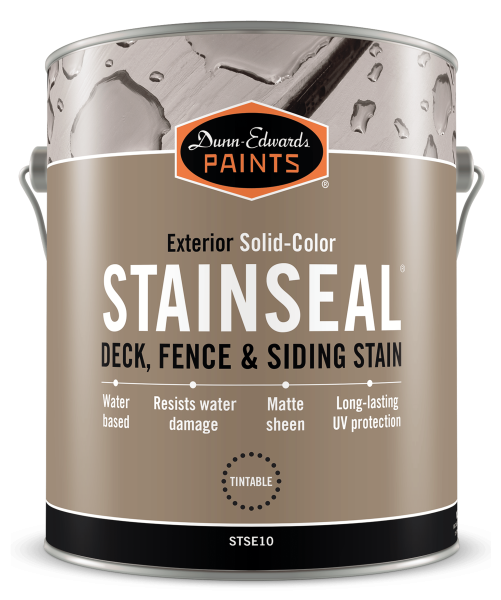 Dunn-Edwards Solid-Color Exterior Deck, Fence & Siding Stain STSE10 кроющая пропитка для террас, заборов и сайдинга — фото | www.benjaminmoore-store.ru