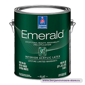 Sherwin-Williams Emerald® Interior Flat глубокоматовая краска для внутренних работ в цвете OC-136 Celery Salt